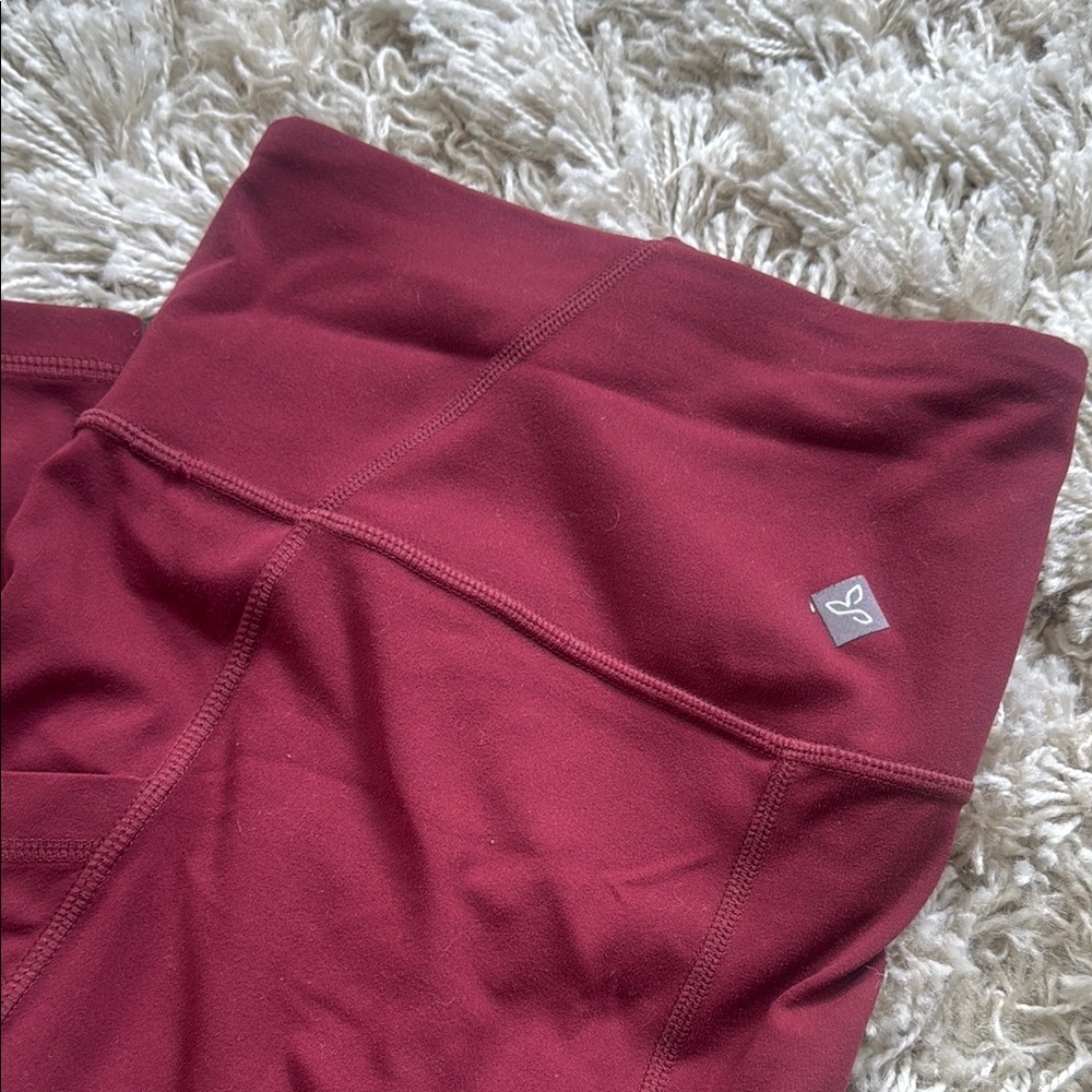 Prana Maroon High-Rise Leggings